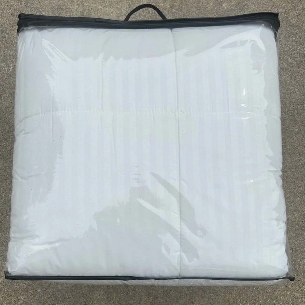 NEW Amy Miller Down Alternative Embossed Comforter White/Ivory Color King Size
